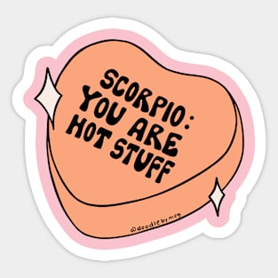 Scorpio Conversation Heart Sticker